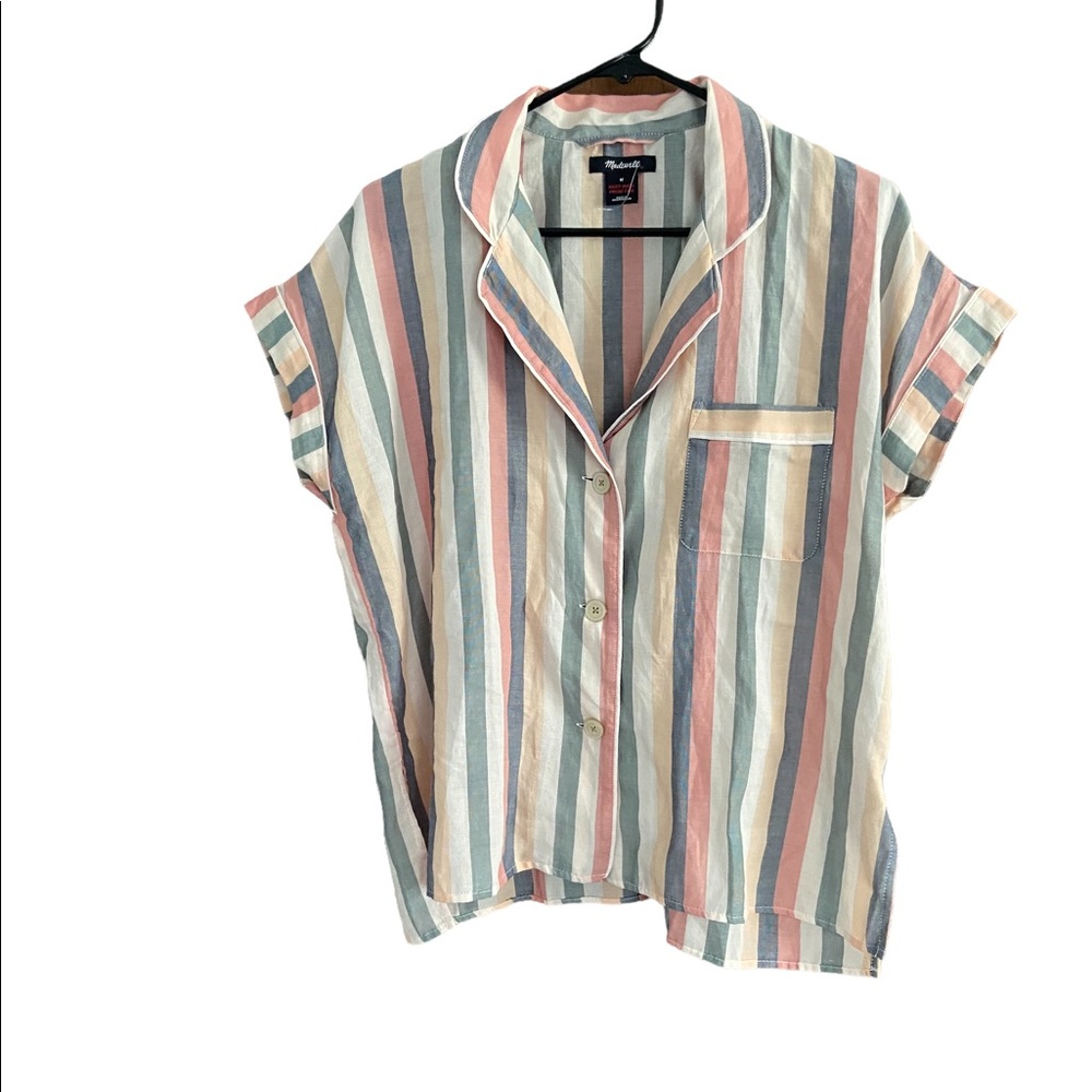 Madewell Bedtime Pajama Top in Lonnie Stripe